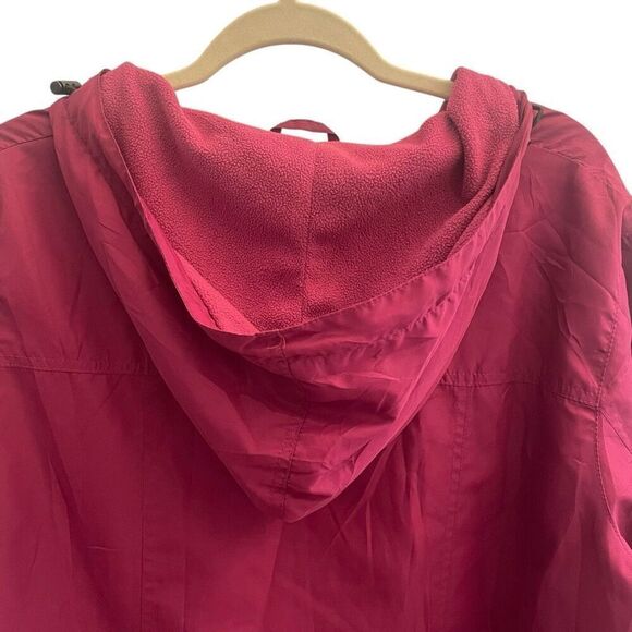Kangaroos Vintage Magenta Pink Zip Up Jacket Windbreaker Women’s Sz Large 80’s - Picture 5 of 6